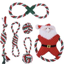 Dog Puppy Toys 6 Pack, Puppy Chew Toys for Fun and Teeth Cleaning, Dog Stuffed Toys (Size : 6 Piece)