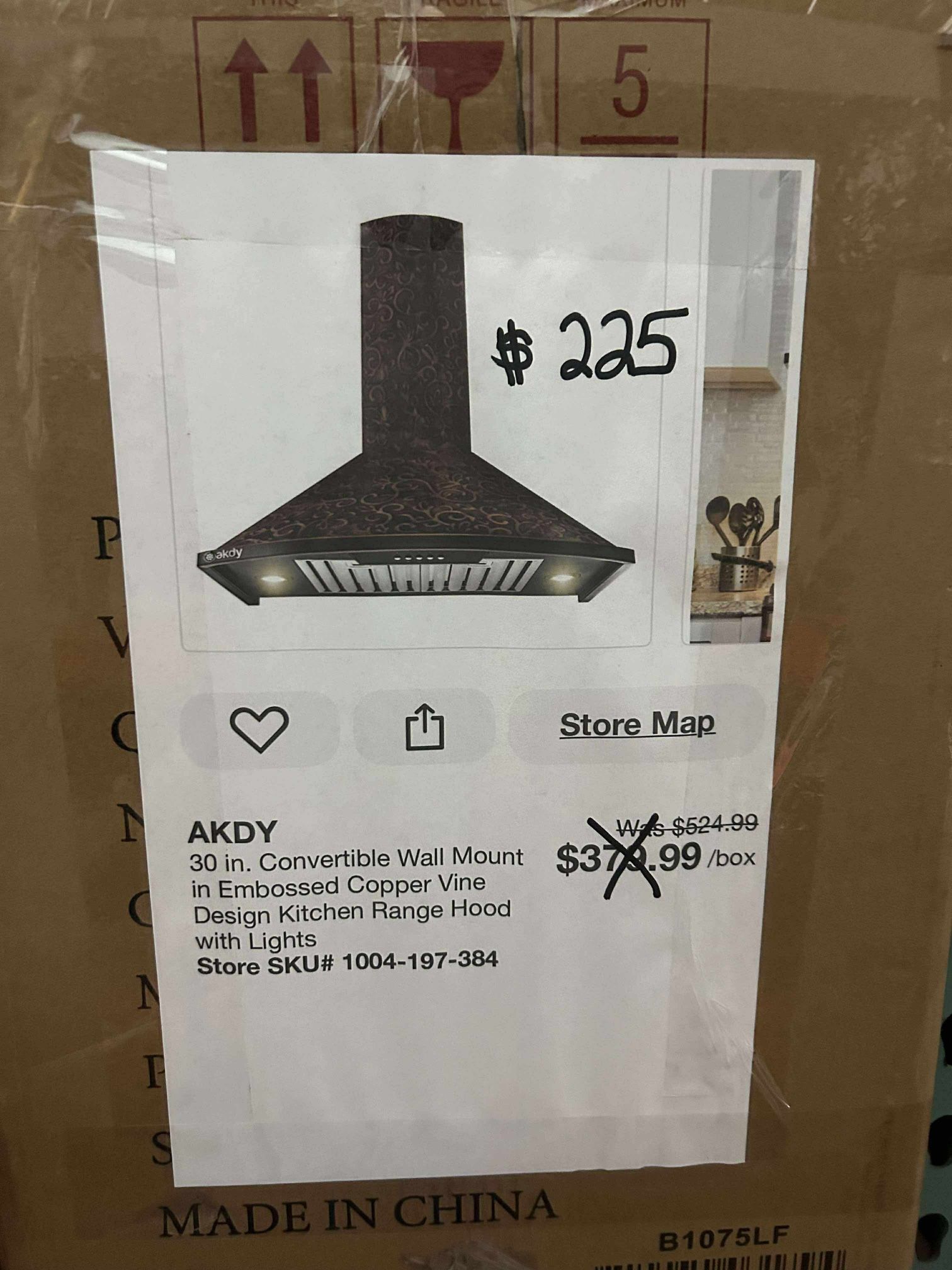 30in Convertible Wall Mount Range Hood With Lights