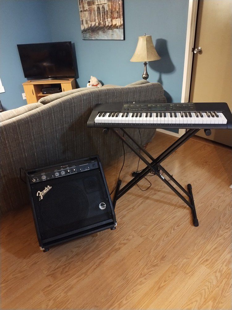 Keyboard & Fender Amp