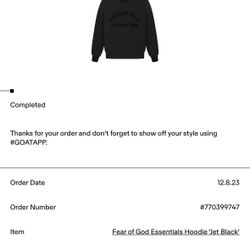 Essentials fear of god hoodie 
