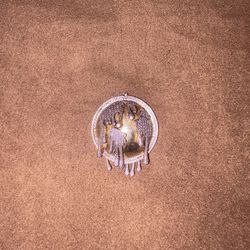 Gold World pendant Dripping diamonds 