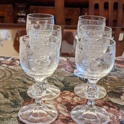 30 Year Old Crystal Shot/Brandy Glasses ( Set Of Six)
