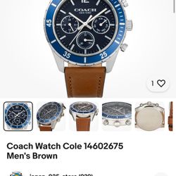 Coach Watch Cole 1(contact info removed) Men's Brown