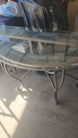 Glass frame table