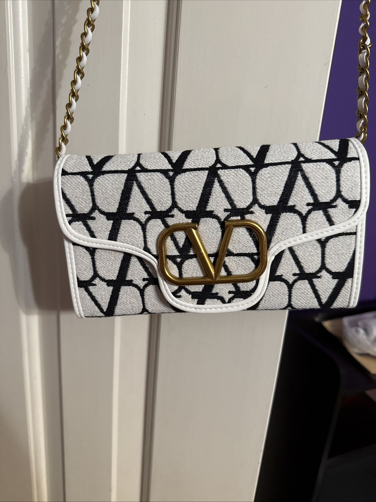 Valentino Garavani VLogo Loco Flap Shoulder Bag Embellished Leather, Small