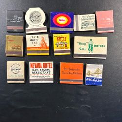 Lot Of 13 Vintage Unused Matchbooks 