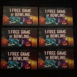 6 Bowling Tickets  Free Games 