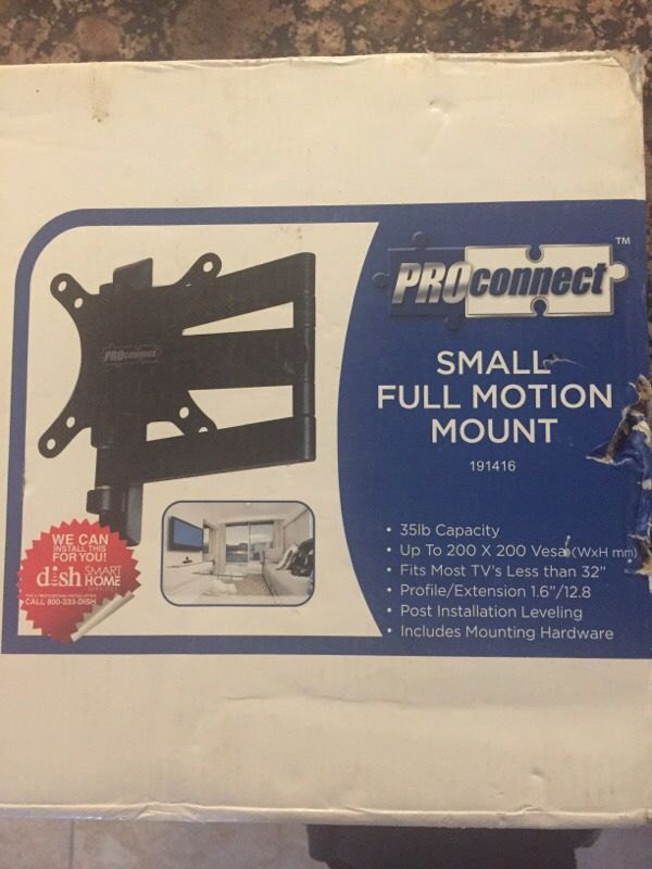 Pro connect full motion TV mount