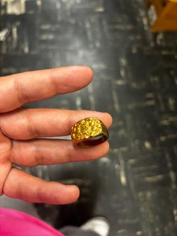 Gold Plated Nugget Ring