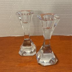 Pair of 5 inch candlesticks VILLEROY & BOCH crystal B1