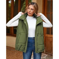 Women’s XL Puffer Vest Olive Green