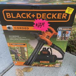 Black And Decker Leaf Vac / Blower Electric Corded New 