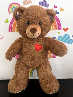 HEARTS N HUGS TEDDY. - BUILD A BEAR 16 INCH PLUSH