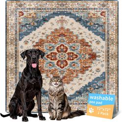 Dog Pee Pads Training Pads Upgrade Triple Thickness All-Purpose Super Absorbent & Leak-Proof, Quick Dry and Leak-Proof and Odor Control (Brick/Blue, 7