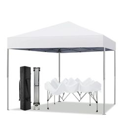 GVDV10 ft x 10 ft Easy Pop up Outdoor Canopy Tent, Straight Legs Instant Canopy for Outside with Carrying Bag, White 75$ Pick up Phoenix 43rd ave and 