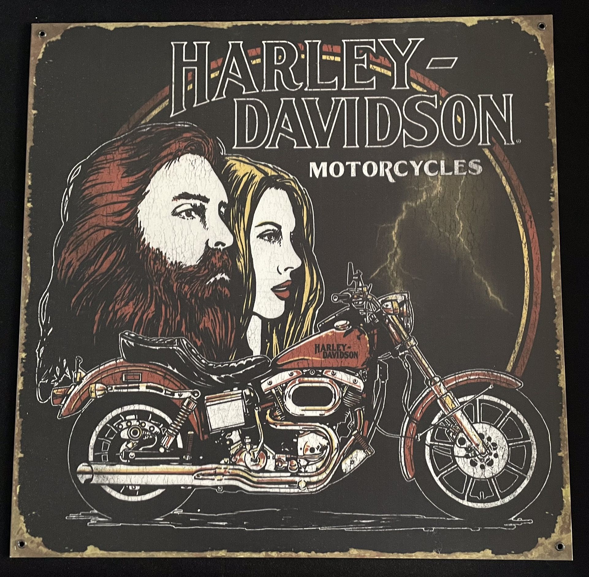 Rare Harley Davidson Limited Edition Metal Sign, Dyna Softail FX