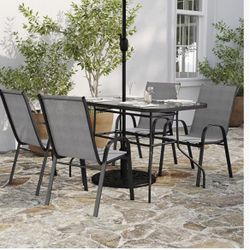 5 Piece Outdoor Dining Table Set 