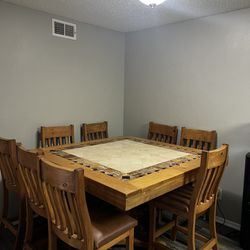 Dining Room Table And 8 Chairs 