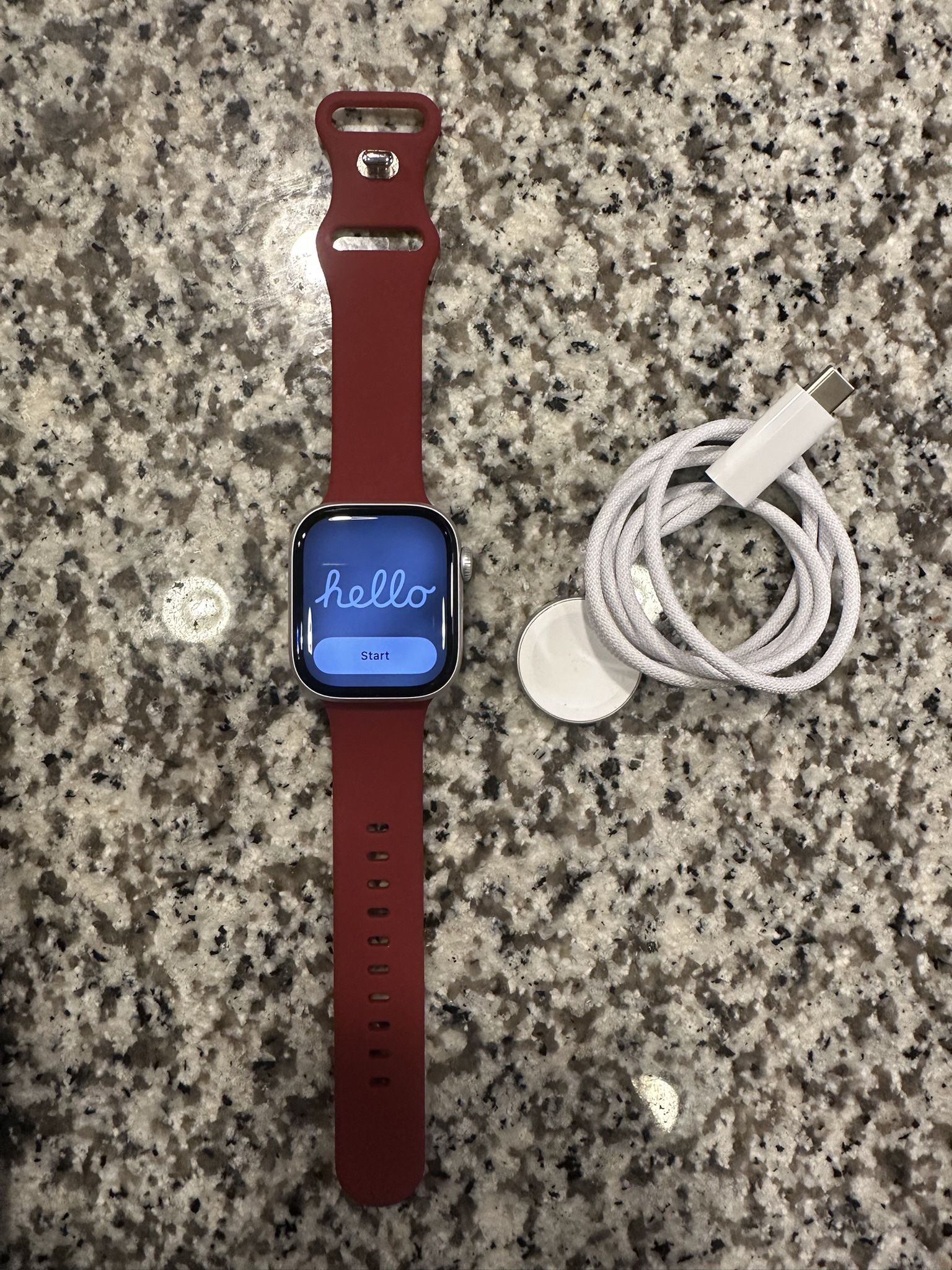 Apple Watch Series 10 GPS 42mm Silver with band (band not apple) Warranty apple warranty until 08-2026 Never used - Brand new - no box -