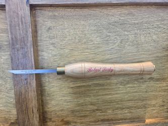 Fluted parting tool for wood turning.