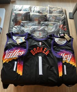  Nike Men's 2020-21 City Edition Phoenix Suns Devin Booker #1 Dri-FIT Swingman Jersey