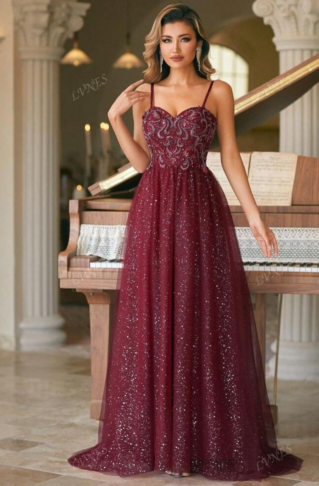 Burgundy Dress 
