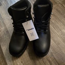 Women Steal Toe Boots, Size 10