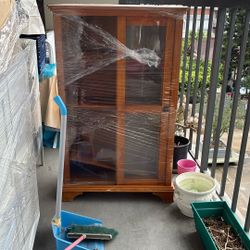 Sliding Dresser Cabinet Wood 
