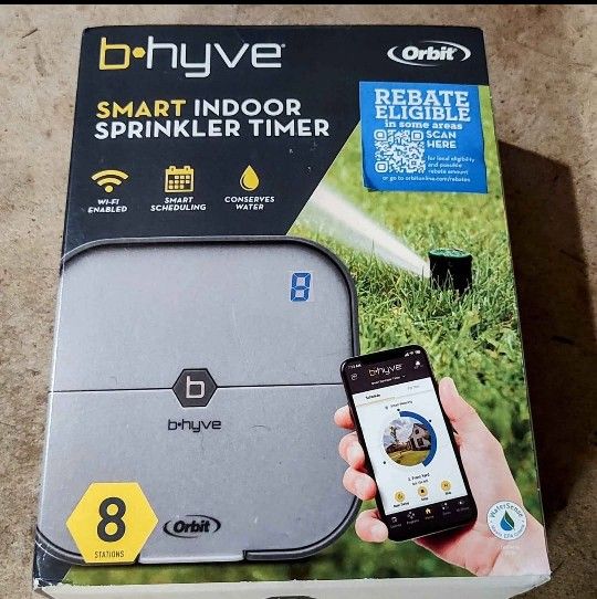 NEW WIFI SPRINKLER CONTROLLER 8 ZONE TIMER IRRIGATION REMOTE CONTROL B-HYVE ALEXA SMART