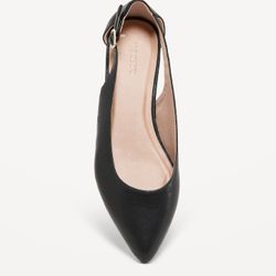 Brand New "Faux-Leather Slingback Ballet Flat"