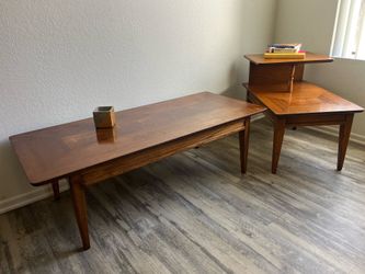 Matching Lane Furniture Coffee Table + Step Table Set - Mid-century Modern