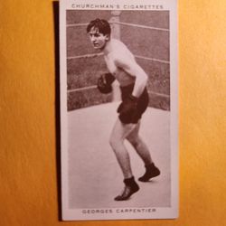 Vintage 1938 Churchman's Cigarettes Georges Carpentier Boxing Tobacco Card 8 HOF