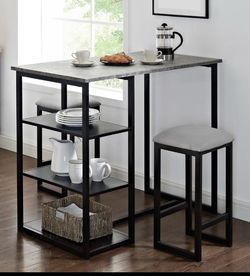 3-Piece Bar Table and Stool Set