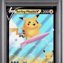 Pikachu V Surfing #008 PSA 10 