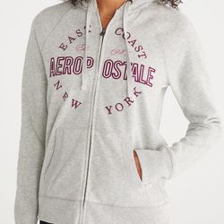 Gray Aeropostale Zip - Up Hoodie