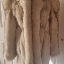 Vintage Silver Fox Fur Jacket Coat, Probably Medium