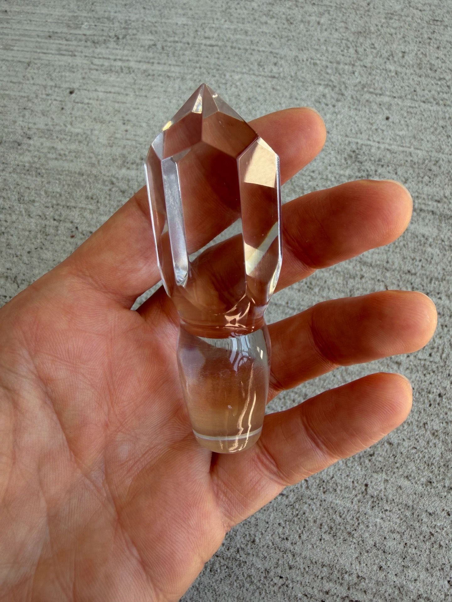 Crystal Glass Bottle Stopper Faceted Decorative Wine Decanter Stopper Clear