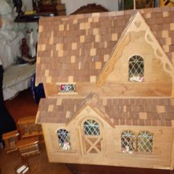 Hand Crafted Cedar Dollhouse!! Make An Offer!