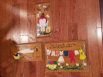 Hand Painted Laundry Room Art