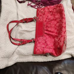 Coach Red Purse New