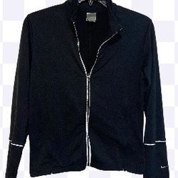 Nike Dri Fit Women’s Black Track Reflective Top Medium