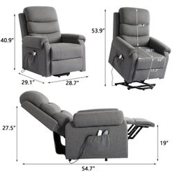 Power lift Recliner with lumbar heated massage