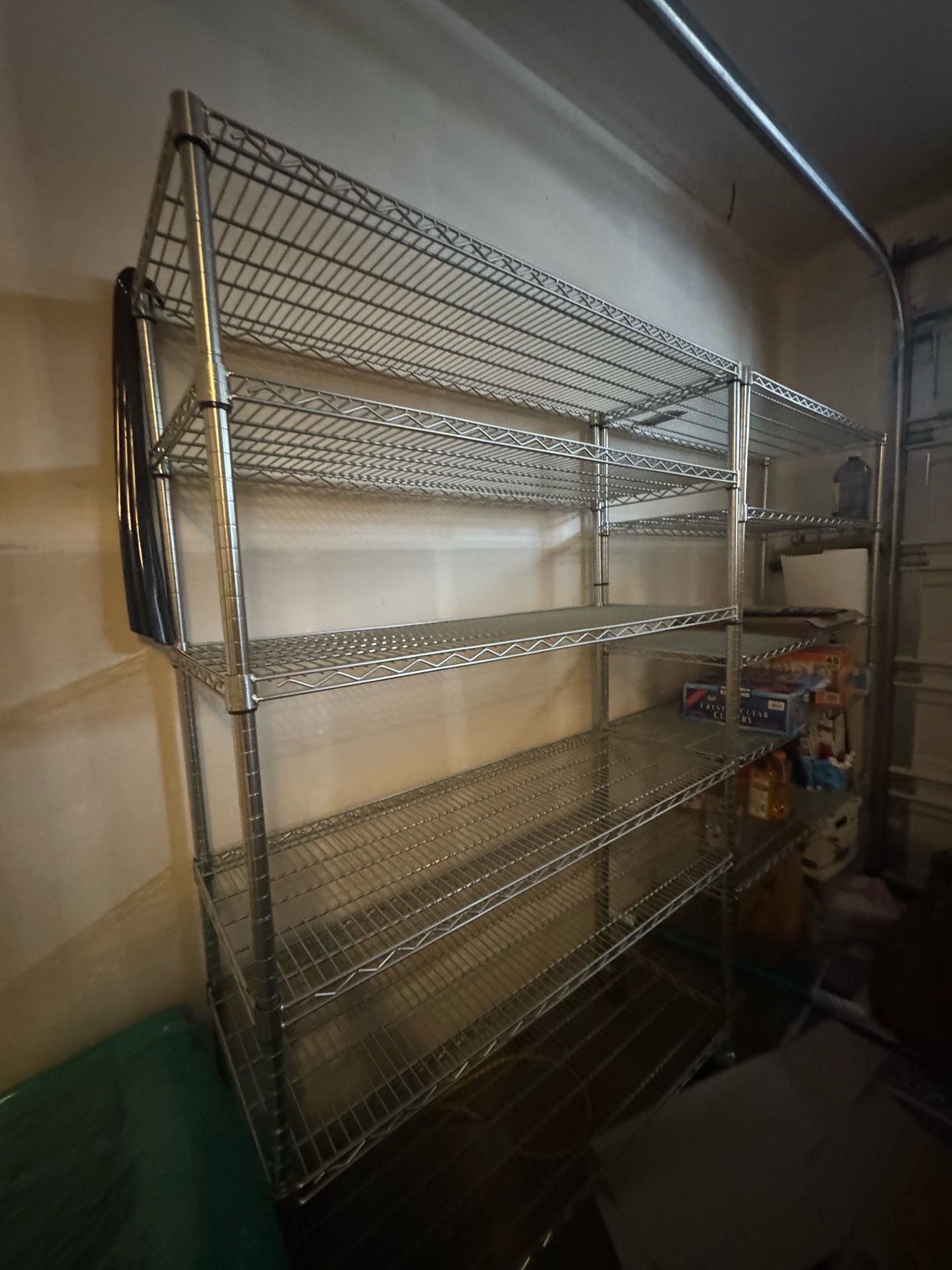 Metal shelves