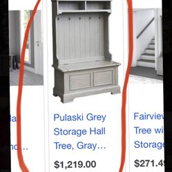 Storage Hall Tree Bench 