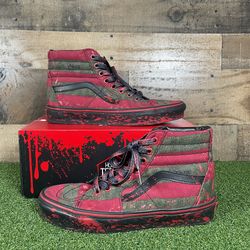 Vans House Of Terror Nightmare On Elm Street SK8-Hi Freddy Krueger Size 7.5M/9W