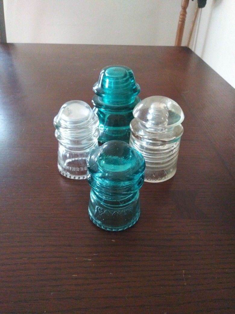 Vintage Glass Insulators Hemingway Pyrex Gayner