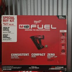 Milwaukee 15Gauge Finish Nail Kit