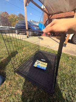 Black Wire Dog Crate with Tray/jaula para mascota