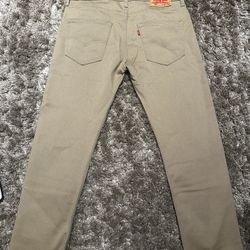 Levi's 502 Jeans Men's 33x30 Brown Tan Cotton Denim Straight Taper New Beige