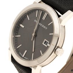Burberry Men's Dress Watch Black Leather 